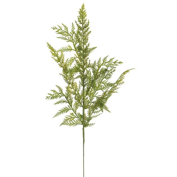 23" PE Soft-Touch Artificial Cedar Stem -Green (Pack of 12) - YSC816-GR