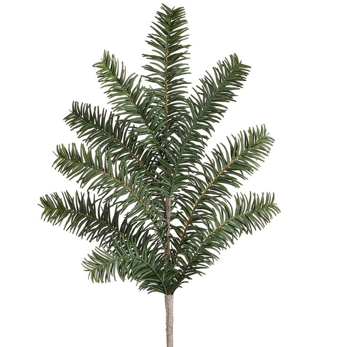 29" Yew Pine Artificial Stem -Green (Pack of 12) - YSN001-GR