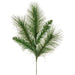 20" Artificial Long Needle Pine Stem -Green (pack of 12) - YSN015-GR