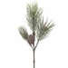 23" Frosted Artificial Needle Pine & Pinecone Stem -Green (Pack of 6) - YSP017-GR