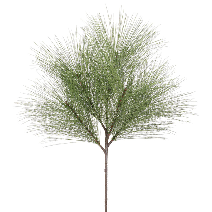 24" Artificial Long Needle Pine Stem -Green (Pack of 6) - YSP052-GR