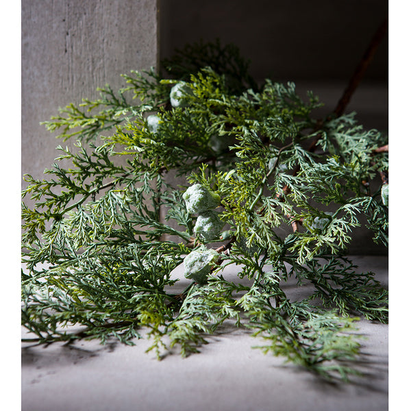 18" Artificial Juniper & Berry Stem -Green (Pack of 24) - YSP536-GR