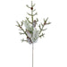 32" Flocked Artificial Mixed Pine & Pinecone Stem -White/Green (Pack of 12) - YSP552-WH/GR