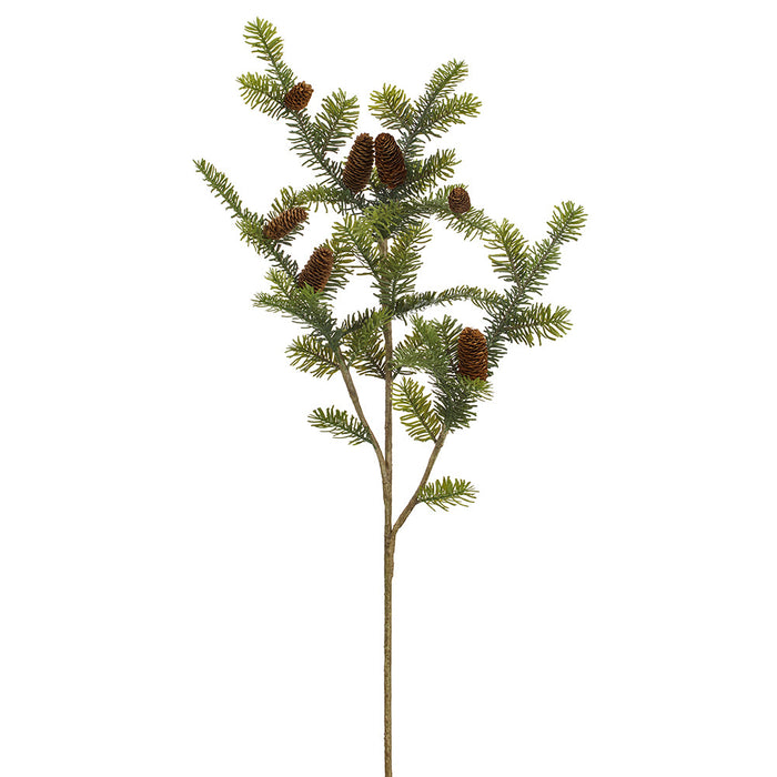 52" Artificial Pine & Pinecone Stem -Green/Brown (Pack of 4) - YSP640-GR/BR