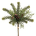22" Spruce & Pinecone Artificial Stem Bundle -Green (Pack of 8) - YSS008-GR