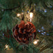 8'Hx52"W Mixed Country Pine & Pinecone Lighted Artificial Christmas Tree w/Metal Plate -Green/Brown - YT0198-GR/BR