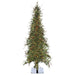 8'Hx52"W Mixed Country Pine & Pinecone Lighted Artificial Christmas Tree w/Metal Plate -Green/Brown - YT0198-GR/BR