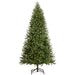 7'6"Hx49"W Foothill Slim Pine LED-Lighted Artificial Christmas Tree w/Stand -Green - YT1075-GR