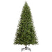 7'6"Hx49"W Foothill Slim Pine Artificial Christmas Tree, Pre-Lit -Green - YT1075-GR