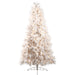 7'6"Hx48"W Fluffy Snowed Pine LED-Lighted Artificial Christmas Tree w/Stand -White - YT1407-WH