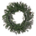 24" Flocked Pine Artificial Wreath, LED Pre-Lit (Multi-Mode) -Green (Pack of 2) - YT1624-GR/SN