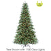 10'Hx74"W PE New England Pine & Pinecone Artificial Christmas Tree w/Stand -Green - YT5071-GR