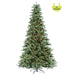 10'Hx74"W PE New England Pine & Pinecone Rice LED-Lighted Artificial Christmas Tree w/Stand -Green - YT5491-GR