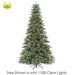 7'Hx52"W PE New England Pine & Pinecone LED-Lighted Artificial Christmas Tree w/Stand -Green - YT5517-GR