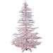 7'6"Hx60"W Snowed Garden Pine Lighted Artificial Christmas Tree w/Stand -Snow - YT7217-SN