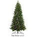 7'6"Hx51"W Half-Tree/Wall Canyon Mixed Pine Lighted Artificial Christmas Tree w/Stand -Green - YTC257-GR