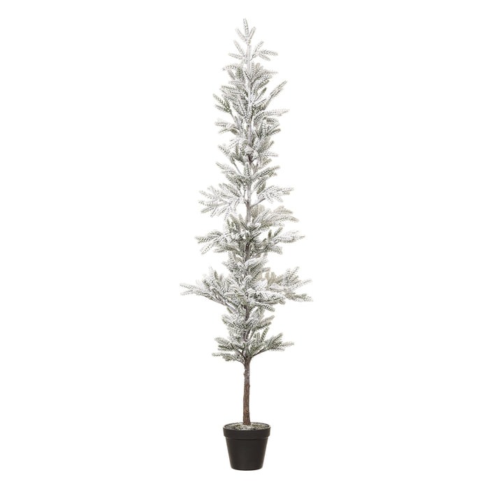 46" Flocked Artificial Pine Tree w/Pot -Snow (Pack of 4) - YTP550-SN