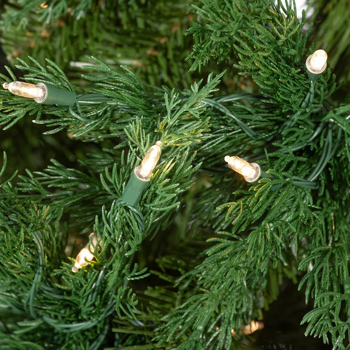5'Hx43"W Cedar Artificial Tree w/Plastic Pot, LED Pre-Lit -Green - YTPC92-60/LD