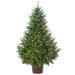 5'Hx43"W Cedar Artificial Tree w/Plastic Pot, LED Pre-Lit -Green - YTPC92-60/LD