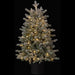 36"Hx24"W Flocked Norway Fir Artificial Tree w/Plastic Pot, LED Pre-Lit -Green - YTPS92-36/LD