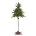 6'Hx33"W Mountain Fir Artificial Tree, Pre-Lit -Green - YTQ606-GR