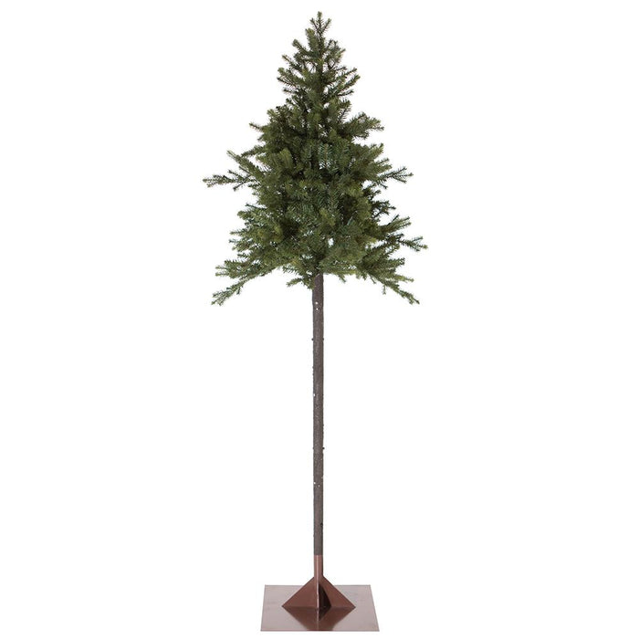 8'Hx35"W Mountain Fir Artificial Tree, Pre-Lit -Green - YTQ608-GR