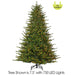 9'Hx52"W PE Slim Russian Fir Multi Functional HLED-Lighted Artificial Christmas Tree w/Stand -Green - YTR429-GR