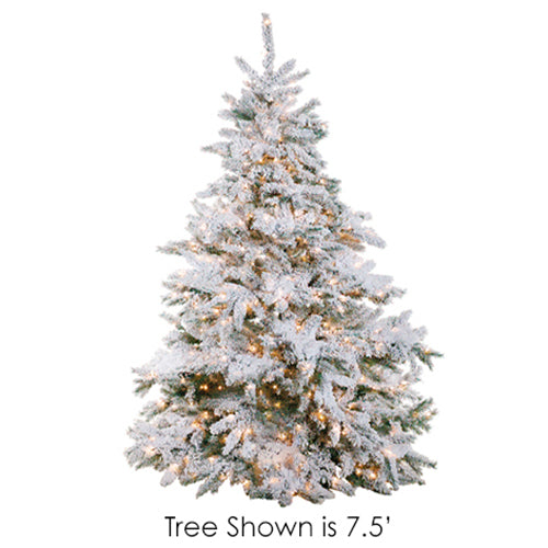 9'Hx81"W Heavy Snowed Dorset Pine HLED-Lighted Artificial Christmas Tree w/Stand -Snow - YTS890-SN