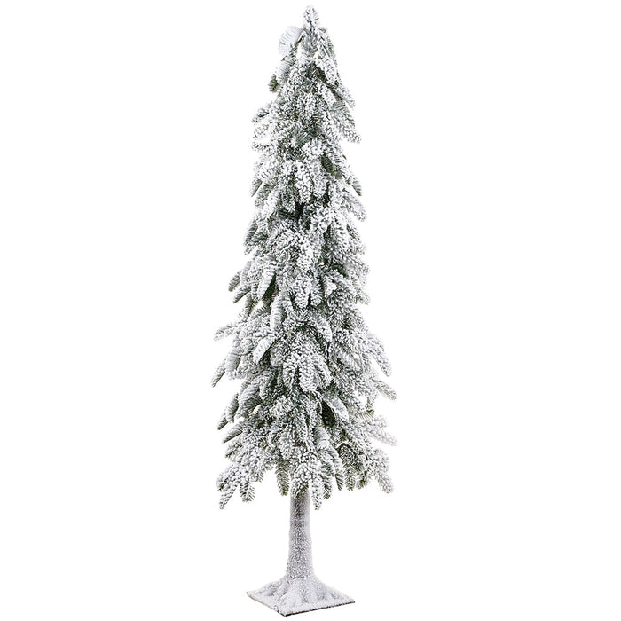 5' Heavy Flocked Artificial Pine Tree, Unlit -White - YTSH60-