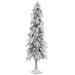 5' Heavy Flocked Artificial Pine Tree, Unlit -White - YTSH60-