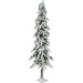 5'8" Heavy Flocked Artificial Pine Tree, Unlit -White - YTSH68-