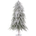 4'Hx32"W Flocked Artificial Willow Pine Tree, Unlit -White - YTSWB4-