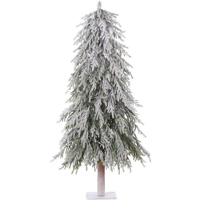 5'Hx36"W Flocked Artificial Willow Pine Tree, Unlit -White - YTSWB5-