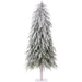 6'Hx40"W Flocked Artificial Willow Pine Tree, Unlit -White - YTSWB6-