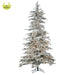 7'6"Hx54"W Snowed Mountain Pine LED-Lighted Artificial Christmas Tree w/Stand -Green/Snow - YTT207-GR/SN