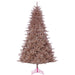 7'6"Hx54"W Tinsel Artificial Christmas Tree, LED Pre-Lit -Rose Gold - YTTN76-RG/LD