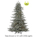 9'Hx78"W PE Gray Spruce Rice LED-Lighted Artificial Christmas Tree w/Stand -Gray - YTU719-GY