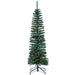 6'Hx19"W Tower Pencil Pine Lighted Artificial Christmas Tree w/Stand -Green - YTW216-GR
