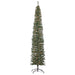 10'Hx27"W Tower Pencil Pine Lighted Artificial Christmas Tree w/Stand -Green - YTW220-GR