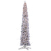 10'Hx27"W Flocked Tower Lighted Artificial Christmas Tree w/Stand -Snow - YTW420-SN