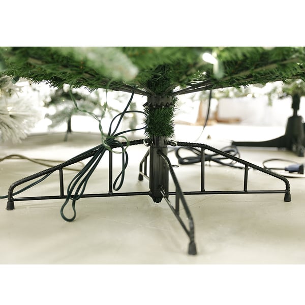 12'Hx82"W Snowy Norway Spruce Lighted Artificial Christmas Tree w/Stand -Snow - YTW622-SN