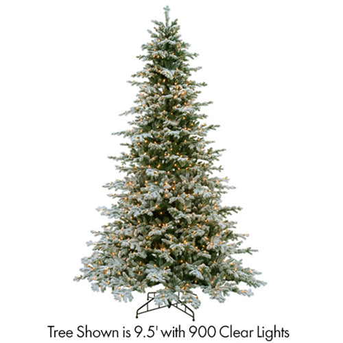 12'Hx82"W Snowy Norway Spruce LED-Lighted Artificial Christmas Tree w/Stand -Snow - YTW652-SN
