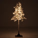 6'Hx37"W Flocked Pine Artificial Tree, Pre-Lit -Green - YTZ506-WH