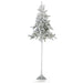 8'Hx41"W Flocked Pine Artificial Tree, Pre-Lit -Green - YTZ508-WH