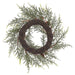 18" Glittered Artificial Pine & Pinecone Wreath -Green (Pack of 3) - YW0318-GR