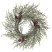 18" Glittered Artificial Pine & Pinecone Wreath -Green (Pack of 3) - YW0318-GR