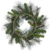 20" Flocked Artificial Pinecone & Mixed Pine Wreath -White/Green (Pack of 2) - YW0772-WH/GR