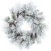 20" Flocked Artificial Pinecone & Mixed Pine Wreath -White/Green (Pack of 2) - YW0772-WH/GR