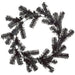 24" Artificial Pine Work Hanging Wreath -Black (pack of 12) - YW2024-BK