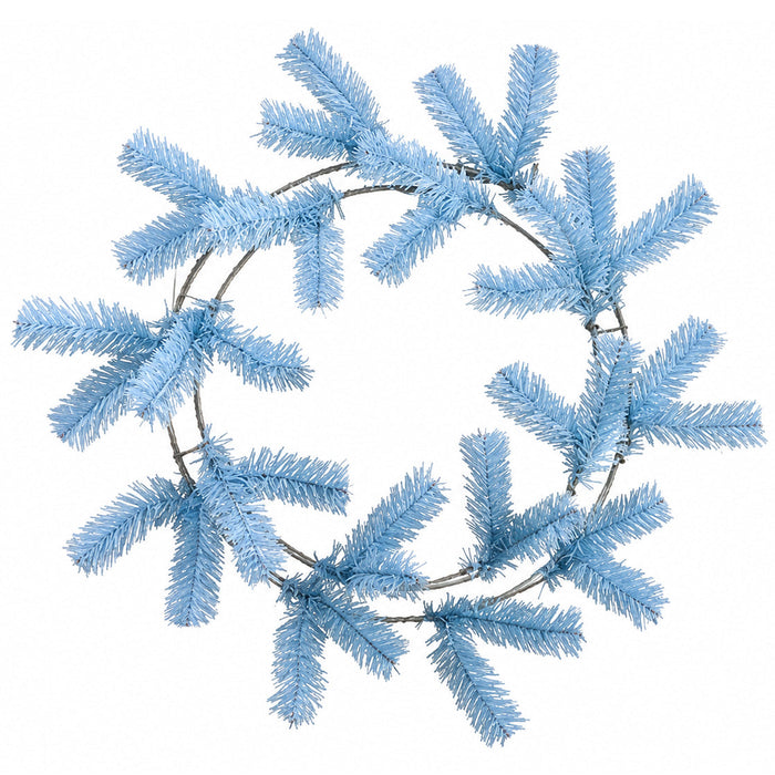 24" Artificial Pine Work Wreath -Baby Blue (Pack of 12) - YW2024-BL/BY